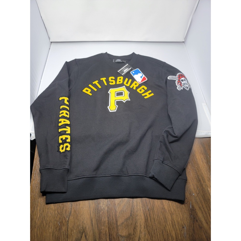 Pittsburgh Pirates All Black Crewneck Sweater NWT MLB